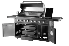 Black Collection - Fristående gasolgrill med 6 brännare och infraröd PowerSear Zone