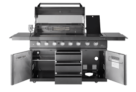 Black Collection - Vrijstaande gasbarbecue met 6 branders en infrarood PowerSear Zone