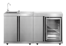 Stainless Collection - Kjøleskap og oppvaskbenk – Duopakke