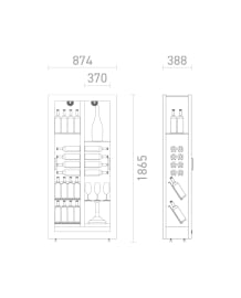 Fristående vinkyl - Teca H14 White