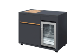 Designer Series - Free-standing module with refrigerator and storage cabinet