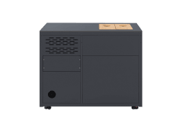 Designer Series - Free-standing module with refrigerator and storage cabinet