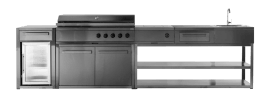 Nordic Line - Basmodul med dörr 120 cm (2 moduler) - Svart