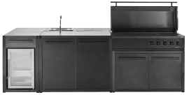 Myoutdoorkitchen - Nordic Line - Cuisine d'extérieur indépendante - Copenhagen (Noire)