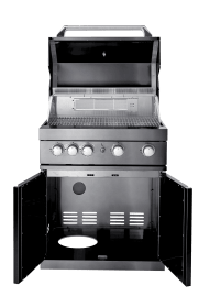 Black Collection - Fritstående Gasgrill med 4 effektive blus og infravarme 