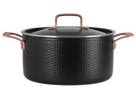 Gryta med lock 24 cm / 5,65 liter - Svart