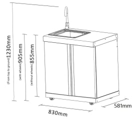 Stainless Collection - Free-standing outdoor kitchen - Miami (Stainless)