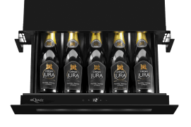 Integrert vinskap - WineKeeper Exclusive 5S Fullglass Black Push-Pull