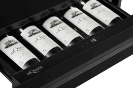 Integrert vinskap - WineKeeper Exclusive 5S Fullglass Black Push-Pull
