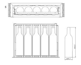 Cave à vin intégrable - WineKeeper Exclusive 5S Fullglass Black Push-Pull