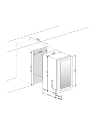 Sisäänrakennettava viinikaappi - WineCave 780 40D Anthracite Black