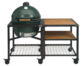 Kamado grill / Keramisk grill med arbetsbänk och förvaringshyllor - XLarge