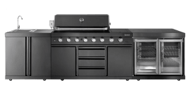 Black Collection - Free-standing outdoor kitchen - Miami (Black)