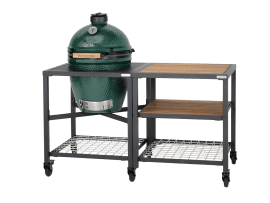 Kamado grill / Keramisk grill med arbetsbänk och förvaringshyllor - Large
