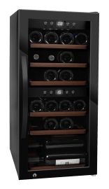 (Outlet) - Frittstående vinskap - WineExpert 24 Fullglass Black 