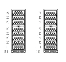 Einbau-Weinkühlschrank - Arctic Collection 151D Fullglass black