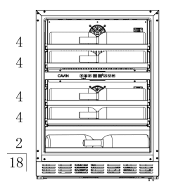 Under-counter wine fridge - Arctic Collection 60D Shallow - Fullglass Black