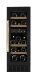 Vinkøleskab til indbygning - WineCave 700 30D Anthracite Black - Messinghåndtag