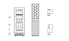Built-in beer fridge - BeerServer 30 Anthracite Black - Brass Handle