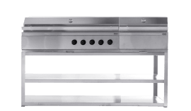 Nordic Line - Fristående Gasol- och Kolgrill - Rostfri