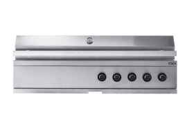 Nordic Line - Fritstående gasgrill med 5 blus og sidebrændere - Rustfri