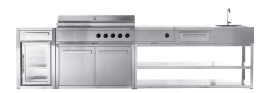 Myoutdoorkitchen - Nordic Line - Free-standing outdoor kitchen - Helsinki (Stainless)