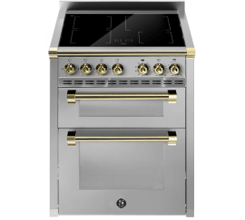 Ascot - Combi-Steam - Induktionsspis 70 cm (2 ugnar) (Rostfri/Mässing)
