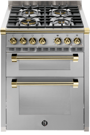 Ascot - Combi-Steam - Gasspis 70 cm (2 ugnar) (Rostfri/Mässing)