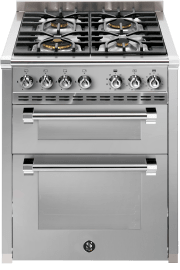 Ascot - Combi-Steam - Gasspis 70 cm (2 ugnar) (Rostfri/Krom)