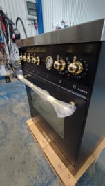 (Outlet) - Dolce Vita - Induksjonskomfyr 60 cm (1 ovn) (Svart/Messing) 