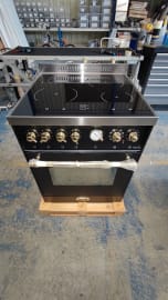 (Outlet) - Dolce Vita - Induktionsspis 60 cm (1 ugn) (Svart/Mässing) 