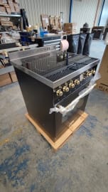 (Outlet) - Dolce Vita - Induktionsspis 60 cm (1 ugn) (Svart/Mässing) 