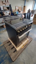 (Outlet) - Dolce Vita - Induksjonskomfyr 60 cm (1 ovn) (Svart/Messing) 