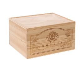 Wine box wood - 6 bottles
