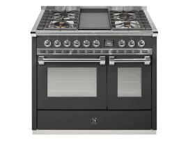 Ascot - Combi-steam - Gasspis 100 cm (2 ugnar) (Antracite/Chrome) + BBQ