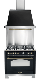 Dolce Vita - Gasskomfyr 90 cm (1 ovn) (Svart/Messing) 