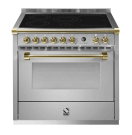  Ascot - Combi-Steam - Induktionskomfur 90 cm (1 ovn) (Inox/Chrome)