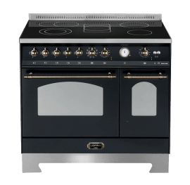 Dolce Vita - Keramisk komfyr  90 cm (2 ovner) (Svart/Bronse)