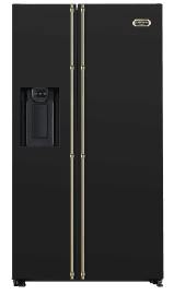 Dolce Vita Kylskåp (Svart/Mässing) - 90 cm