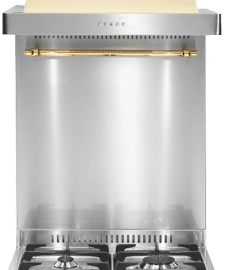 Spispaket - Lofra 60 cm Gashäll 1 ugn (spis + fläkt + stänkskydd) - Svart/Mässing