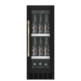 Built-in beer fridge - BeerServer 30 Anthracite Black - Brass Handle