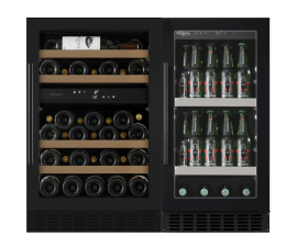 Wein- und Bierkühlschrank Kombipaket 90 Anthracite Black 