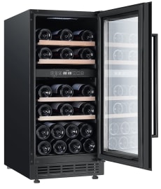 (Outlet) - Innbyggbart vinskap - Arctic Collection 40D Fullglass Black