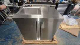 (Outlet) - Stainless Collection - Modul med diskbänk och förvaringsskåp