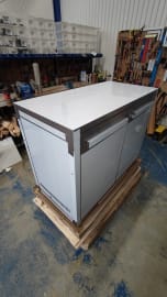 (Outlet) - Nordic Line – Arbejdsbord med dør 120 cm (Rustfri)