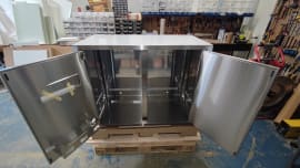 (Outlet) - Nordic Line – Arbejdsbord med dør 120 cm (Rustfri)