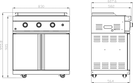 (Outlet) - Black Collection - Teppanyaki Modul