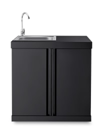 (Outlet) - Black Collection - Modul med opvaskebord og opbevaringsskab