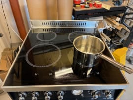 (Outlet) - Dolce Vita - Induktionsspis 60 cm (1 ugn) (Svart/Krom) 