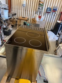 (Outlet) - Dolce Vita - Induktionsspis 90 cm (2 ugnar) (Rostfri/Mässing) 